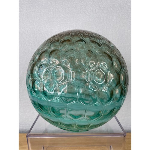 Teal glass honeycomb - glass,